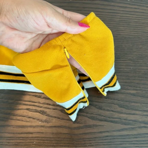 Akira Yellow and Black Side Zip Tube Top Size Medium - Picture 3 of 8